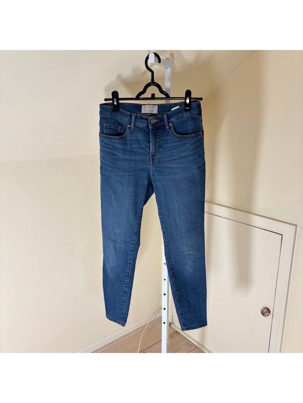 Everlane EUC Women's Mid Rise Dark Wash Jeans Size 28 Ankle